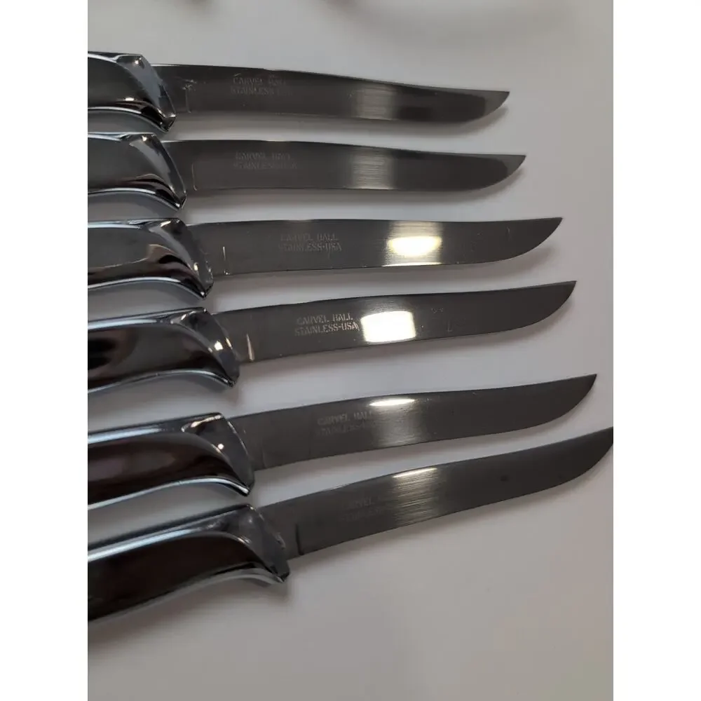 Carvel Hall Carving Set With‎ 6 Steak Knives Stainless Steel Made In USA
